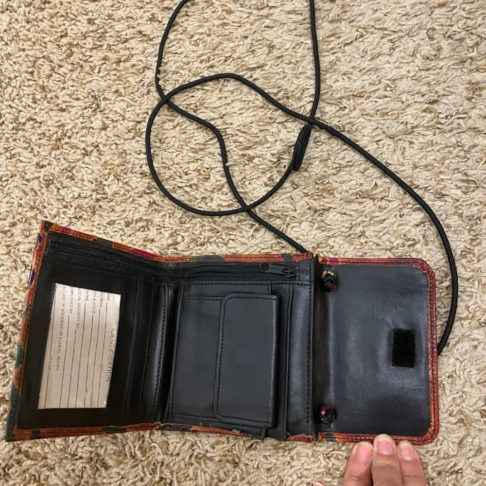 Crossbody Wallet Genuine Leather